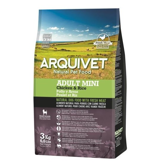 ARQUIVET Adult Mini au Poulet & riz pour Chien Adulte de Petite Taille 3KG