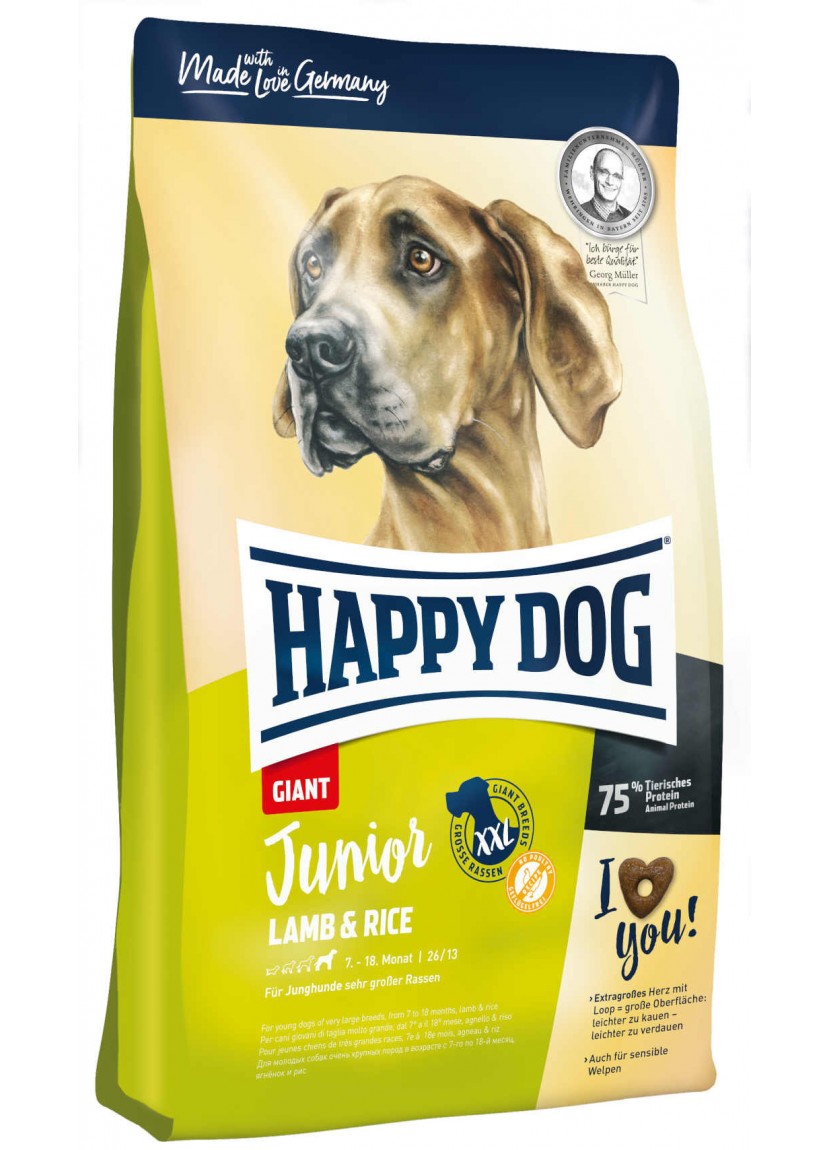 Happy dog junior GIANT Agneau & riz 2 x15kg