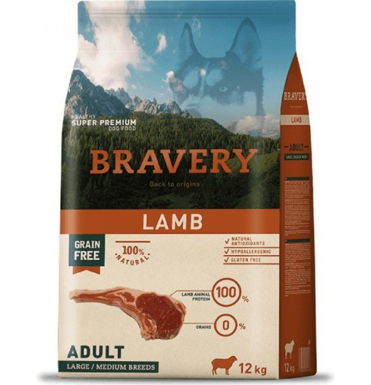 BRAVEY DOG LAMB Grainfree 12kg